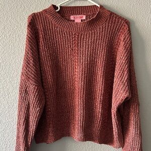 Coco & Shay Women's Brick Red Crew Neck Sweater
